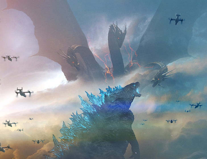 Movie, Godzilla: King of the Monsters, King Ghidorah, HD wallpaper