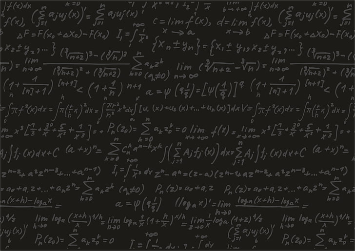 black and white mathematical equations wallpaper, formula, board, HD wallpaper
