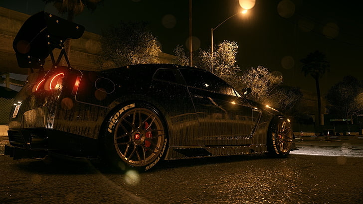 Need for Speed, Nissan Skyline GT-R R35, car, night, mode of transportation, HD wallpaper