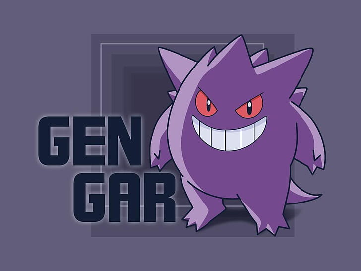 Gengar Ghost Pokemon Anime Pokemon HD Art, purple