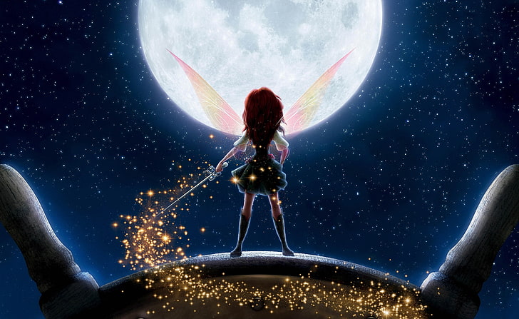 The Pirate Fairy 2014 Movie, red-haired female anime character wallpaper