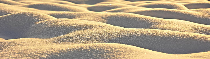 white sand, nature, landscape, multiple display, snow, full frame, HD wallpaper