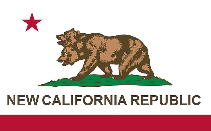 New California Republic Flag, California Republic logo, World