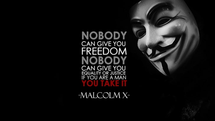 nobody can give you freedom text, the inscription, mask, quote
