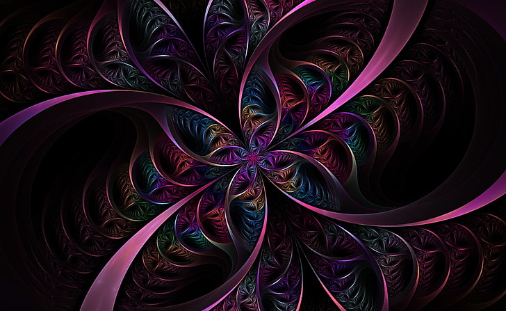 HD wallpaper: Psychedelic, psychedelic art, Artistic, Abstract, fractal,  black | Wallpaper Flare