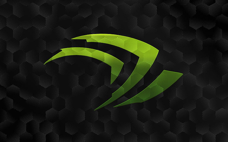 green logo, Nvidia, gamers, pattern, green color, technology, HD wallpaper