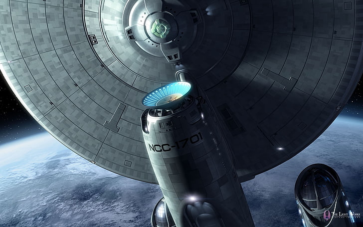 Star Trek, USS Enterprise (spaceship), air vehicle, transportation, HD wallpaper
