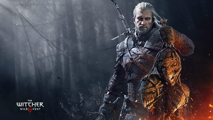 The Witcher game wallpaper, The Witcher 3: Wild Hunt, one person, HD wallpaper