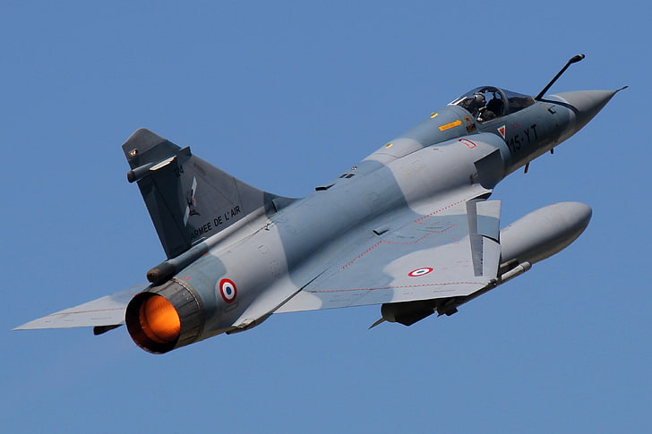 4K, Dassault Mirage 2000, French fighter, French Air Force, HD wallpaper