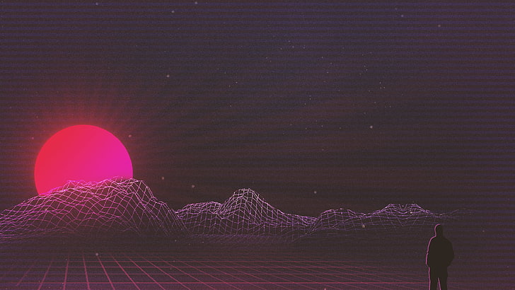 Artistic, Retro Wave, Sunset