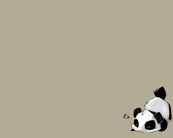 panda illustration, simple background, animals, artwork, soccer ball, HD wallpaper