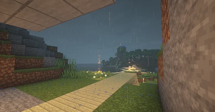 Minecraft, rain