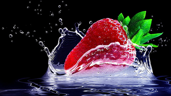 Photo Wall Paper Fleece Wallpaper Latest Deign for Kitchen Water Drops to Fruit 