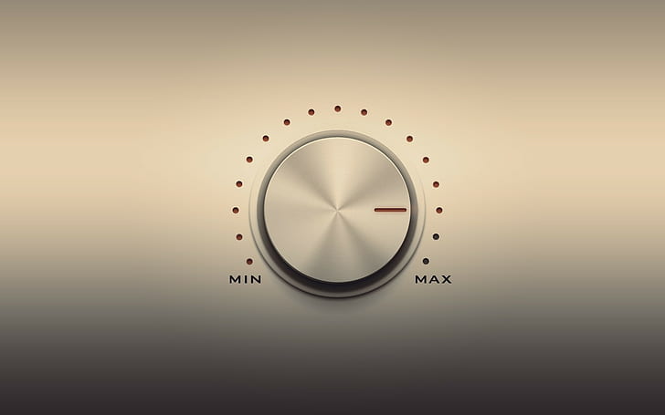 round gray stainless steel knob, music, vector, illustration