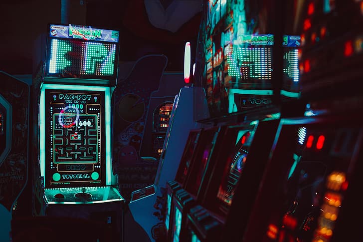 arcade, retro games, retro console, Retro computers, Pacman, HD wallpaper