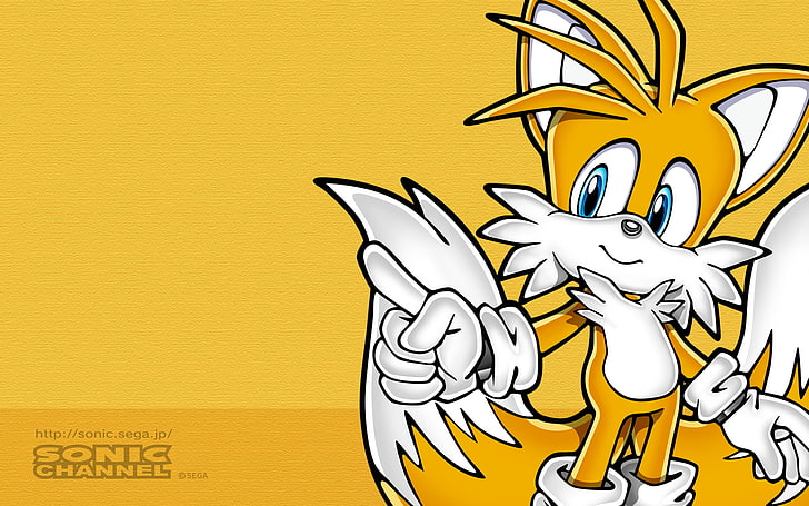 Sonic the Hedgehog, Tails (character), Sega, yellow, creativity, HD wallpaper
