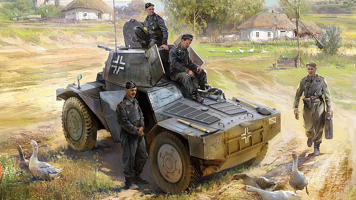Panhard 178, Pz.Spah.204(f), Armored reconnaissance vehicle P204(f), HD wallpaper