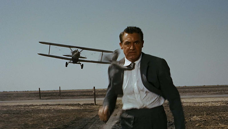 Cary Grant, North by Northwest, Alfred Hitchcock, air vehicle, HD wallpaper