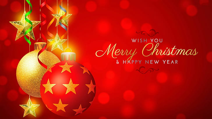 Merry Christmas Best Wishes For Christmas And New Year Greeting Card Family Friends 2560×1440, HD wallpaper