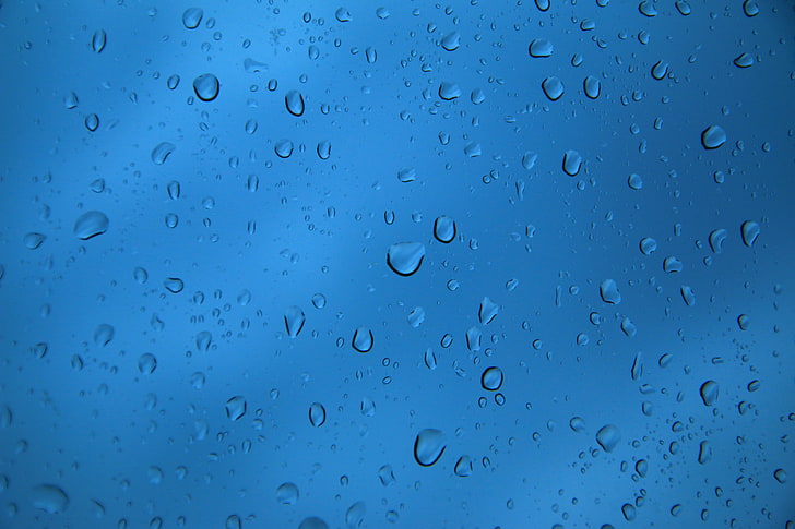 water particles, drops, rain, surface, texture, wet, liquid, backgrounds, HD wallpaper