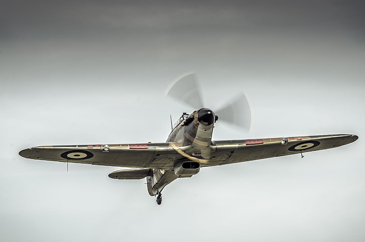 aircraft, army, Hawker Hurricane, World War II, airplane, air vehicle, HD wallpaper
