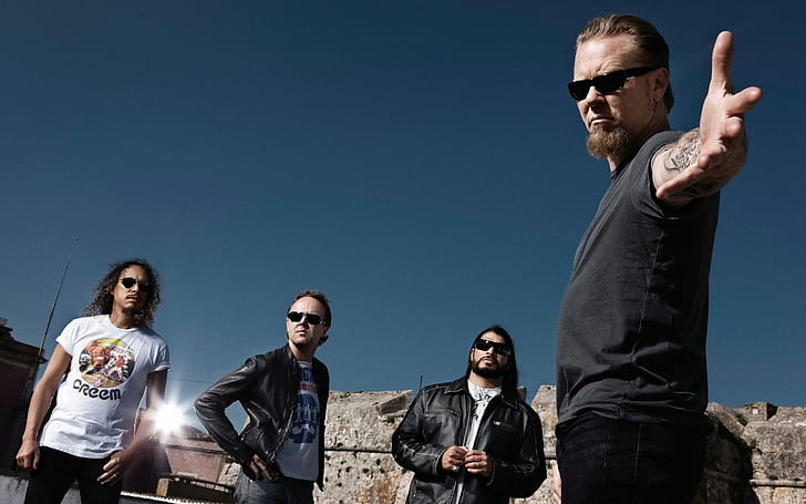 Metallica, Band, Heavy Metal, Thrash Metal, Metal Music, James Hetfield, Lars Ulrich, Robert Trujillo, Kirk Hammett, HD wallpaper