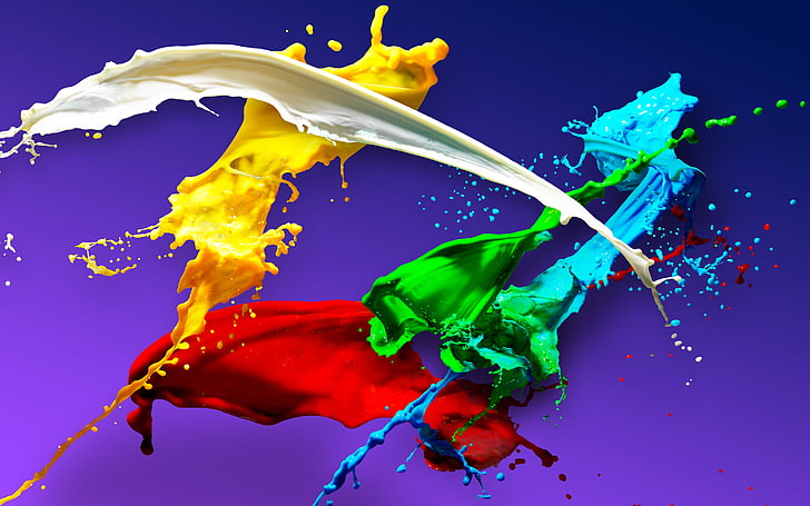 Colorful, Android, Splash, Liquid, Stock, HD wallpaper