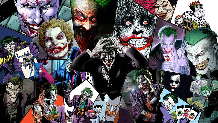 HD wallpaper: Joker, DC Comics, comic books, collage, Batman, artwork |  Wallpaper Flare