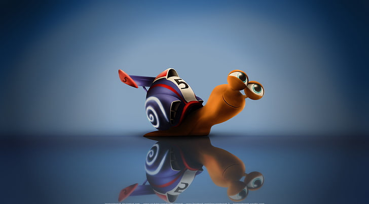 Turbo, blue and orange snail animated character, Cartoons, Others, HD wallpaper