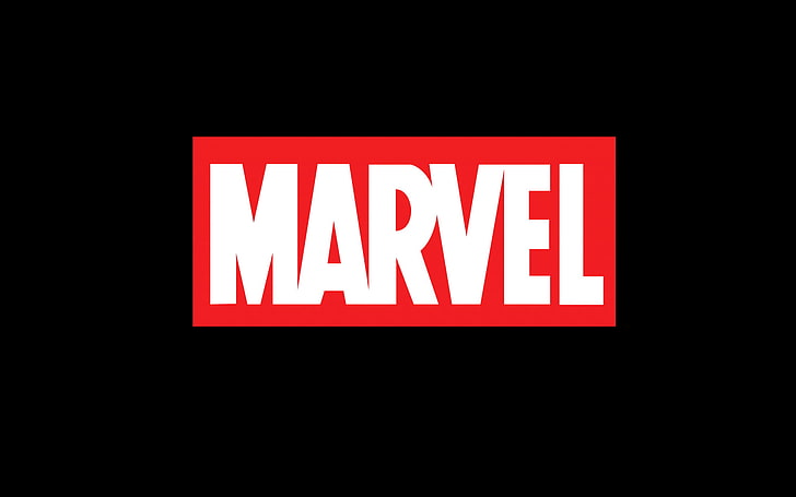 Marvel logo, minimalism, Studio, sign, red, business, illustration, HD wallpaper