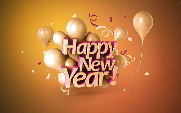 Happy New Year 3D 2015, festivals / holidays, HD wallpaper