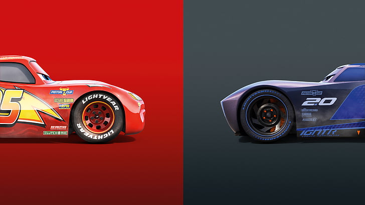 Disney Cars digital wallpaper, Cars 3, Lightning McQueen, Jackson Storm
