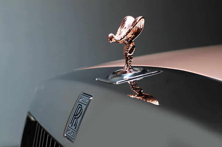 Spirit of Ecstasy, Rolls-Royce Phantom EWB, Hood ornament, 4K