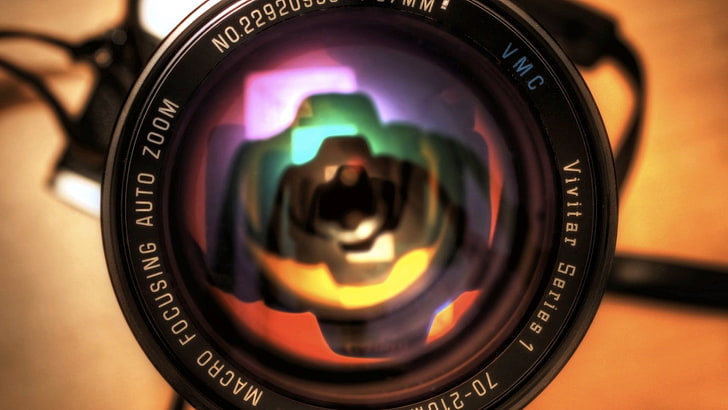 black camera lens, technology, photography themes, lens - eye, HD wallpaper