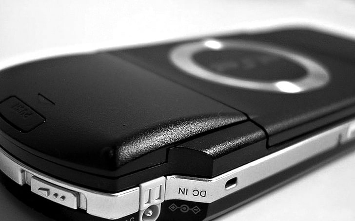 black Sony PSP, hi-tech, playstation, macro, technology, equipment, HD wallpaper