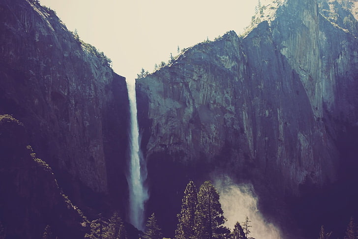 waterfalls, nature, cliff, landscape, river, scenics - nature, HD wallpaper