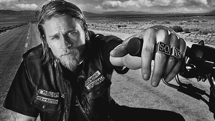 Jax Teller - Sons Of Anarchy, man's black jacket outfit, tv shows