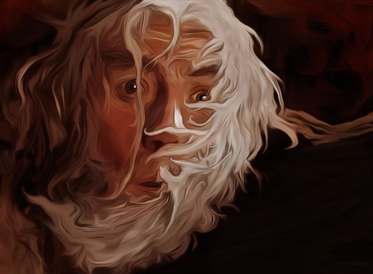artwork, Gandalf, The Lord of the Rings, close-up, no people, HD wallpaper