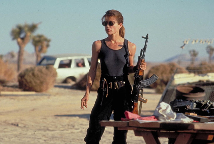 women's black tank top, Terminator, Terminator 2: Judgment Day, HD wallpaper