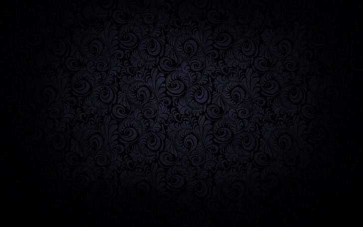 white and black floral area rug, minimalism, artwork, dark, pattern, HD wallpaper