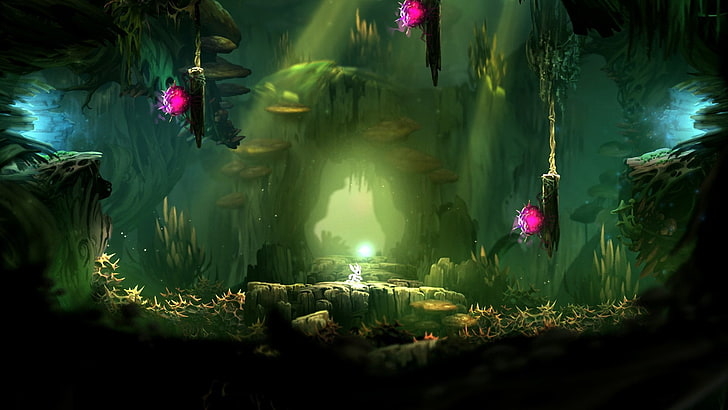 Video Game, Ori and the Blind Forest, plant, water, nature