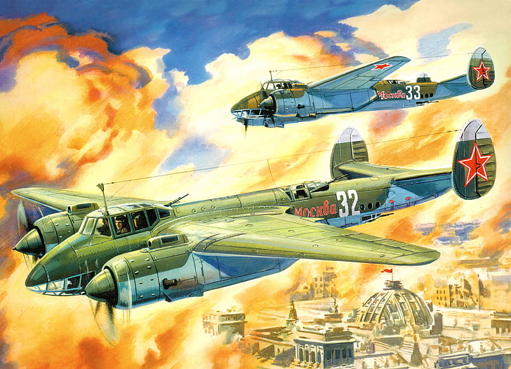 two green fighter planes illustration, the plane, mouse, art, HD wallpaper