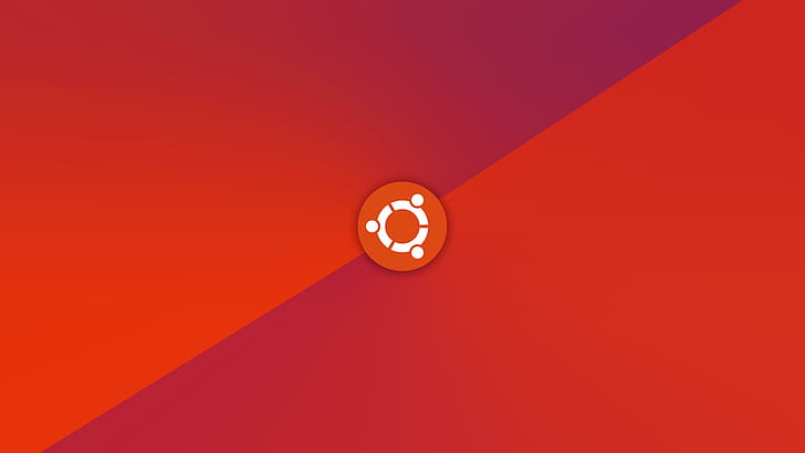 Ubuntu, Operating Systems, Logo, Red, red logo, HD wallpaper