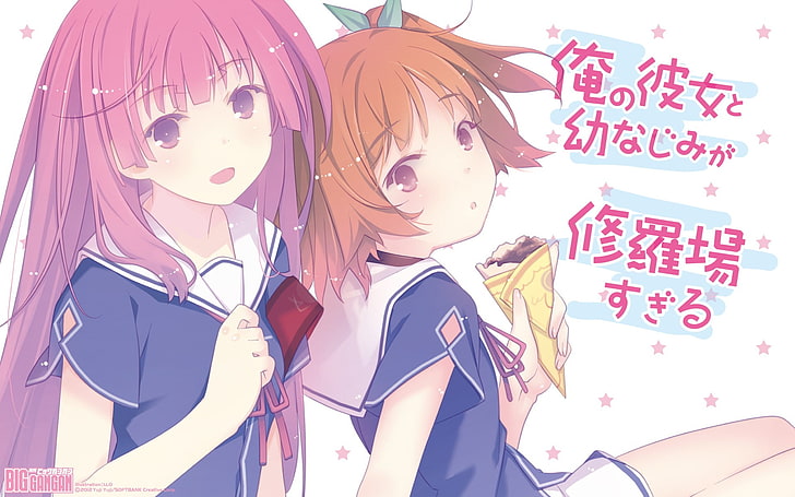 anime girls, Ore no Kanojo to Osananajimi ga Shuraba Sugiru, HD wallpaper