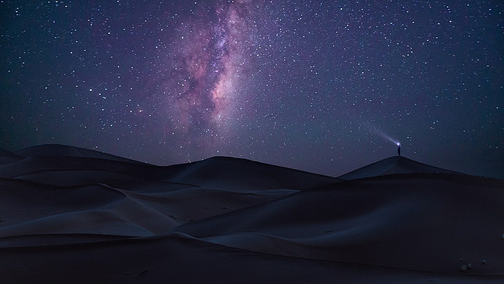 nature landscape long exposure desert sahara milky way starry night dune space