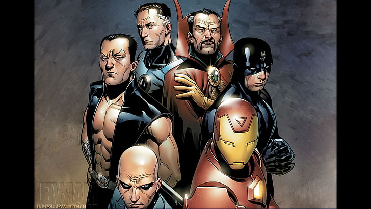 Black Bolt, Charles Xavier, comics, Doctor Strange, Illuminati