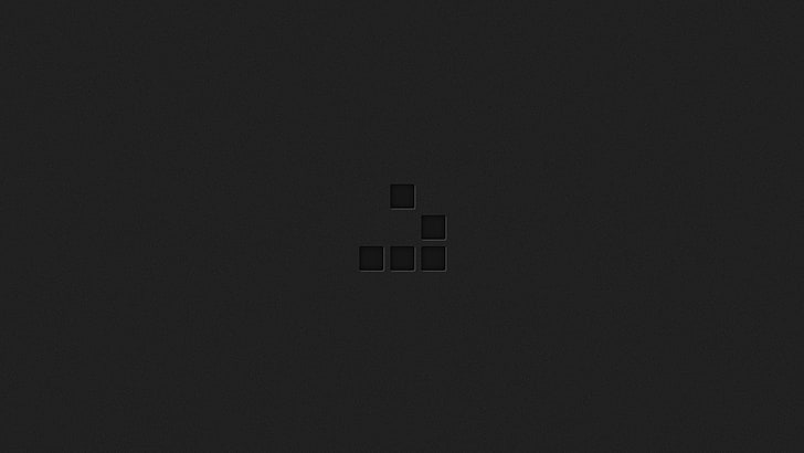 several black cubes illustration, hacking, minimalism, built structure, HD wallpaper
