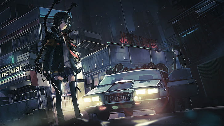HD wallpaper: original characters police cars anime anime girls | Wallpaper  Flare