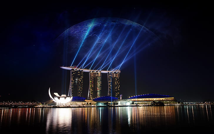 Marina Bay Sands Singapore HD, world, travel, travel and world, HD wallpaper