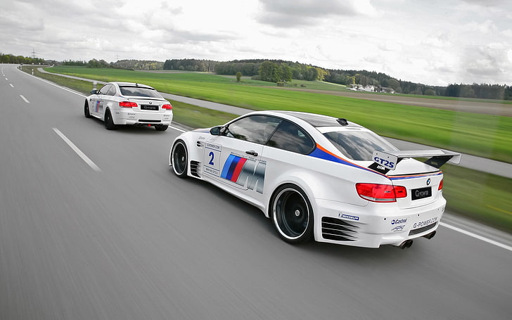 white sports car, G-Power, BMW M3 GT2-S, BMW M3 Tornado CS, mode of transportation